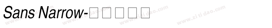 Sans Narrow字体转换